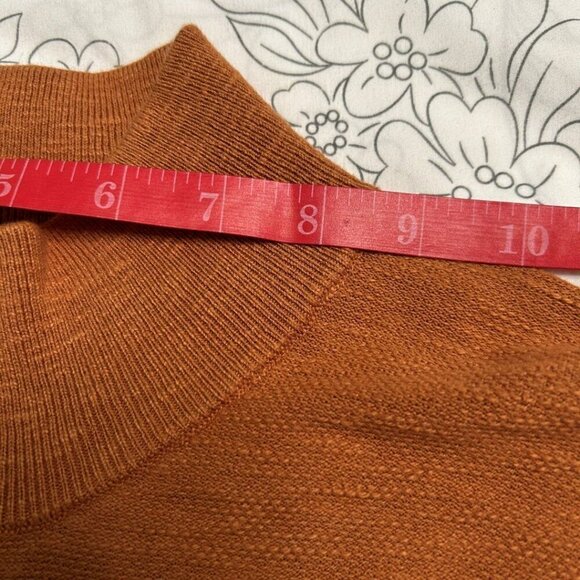 Alesbury Men's Long Sleeve Burnt Orange Riverside Mock Neck Cotton Top Large - Picture 7 of 12
